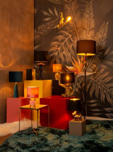 Lampka podłogowa stojąca Chimp 10702/81/30 Lucide abażur monkey czarny na Arena.pl