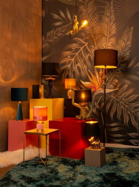 Lampka podłogowa stojąca Chimp 10702/81/30 Lucide abażur monkey czarny zdjęcie 5