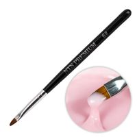 Pędzelek do żelu czarny opalizujący owalny NTN Premium rozmiar 6