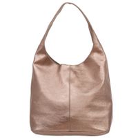 VERA PELLE torebka damska skórzana worek na ramię z saszetką V517 c.złota