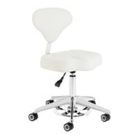 Taboret kosmetyczny Azzurro 156-F bump-up biały