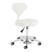 Taboret kosmetyczny Azzurro 156-F bump-up biały