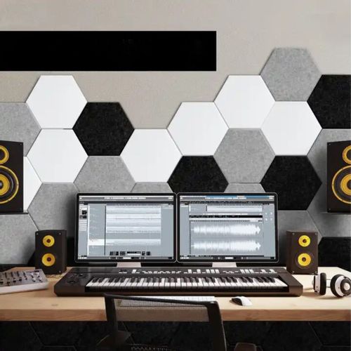 Panele Ścienne Filcowe 3D Heksagon Zagłówek Samoprzylepne Akustyczne Soft na Arena.pl