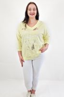 Bluza Damska z Nadrukiem Perfekt Żółta XL