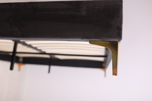 IVO ŁÓŻKO TAPICEROWANE 160X200 SZARE, BEZ ZAGŁÓWKA Z MATERACEM na Arena.pl