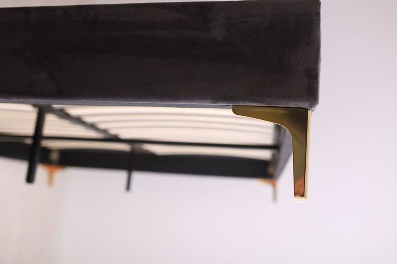 IVO ŁÓŻKO TAPICEROWANE 160X200 SZARE, BEZ ZAGŁÓWKA Z MATERACEM zdjęcie 8