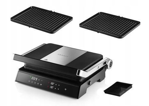 GRILL ELEKTRYCZNY Z REGULACJĄ TEMPERATURY 5 PROGRAMÓW ROZKŁADANY LED na Arena.pl