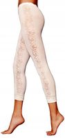 kremowe legginsy Veneziana Panta GINA 40 den xS/S