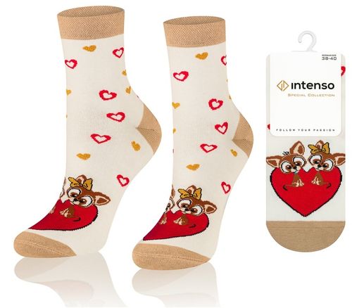 SKARPETKI WALENTYNKOWE DAMSKIE WALENTYNKI 3-PAK NA PREZENT DLA DZIEWCZYNY na Arena.pl