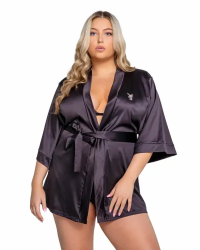 playboy lingerie sparkling bunny kimono plus size z połyskiem na Arena.pl