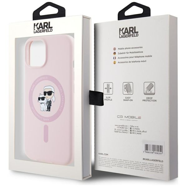 Etui Karl Lagerfeld do iPhone 15 Plus, Różowy, MagSafe zdjęcie 8