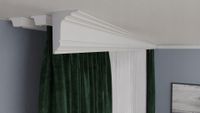 Listwa karniszowa DLK37 9cm x 6cm maskownica szyny sztukateria XPS DECOREM