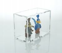 PUDEŁKO GABLOTKA NA DWIE FIGURKI LEGO CHRONI PRZED KURZEM I UV