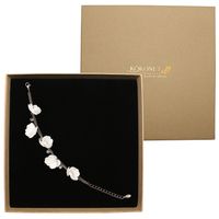 Bransoletka ślubna kwiaty srebro RĘCZNIE robiona unikalna KOKONET 6-0031