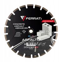 2X Tarcza diamentowa tnąca 1A1RSS C1S 350mm 25,4-F4mm ASFALTO FERRATi