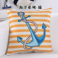 Poszewka na poduszkę - Marynarska Kotwica 45x45cm