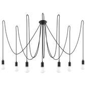 Żyrandol EDISON 7 czarny