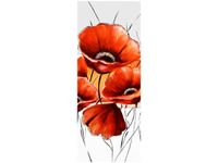 40X100CM MAKI BIAŁYM OBRAZ PION