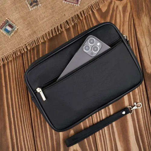 saszetka męska skórzana do ręki klasyczna czarna pojemna abruzzo abr-08 na Arena.pl