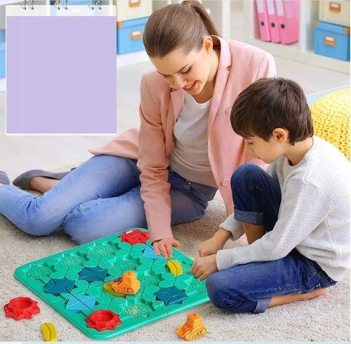 GRA LOGICZNA PLANSZOWA UKŁADANKA LABIRYNT BUDOWANIE DROGI NA PREZENT KLOCKI na Arena.pl