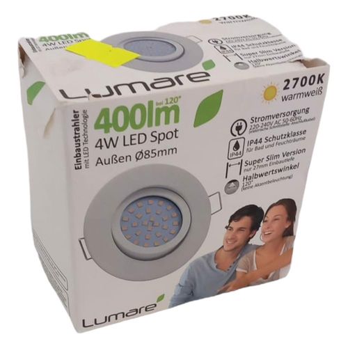 Reflektor LED LUMARE 4W SREBRNE 3szt. na Arena.pl