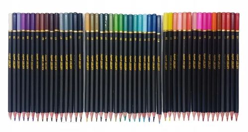 KREDKI OŁÓWKOWE PROFESJONALNE MIĘKKIE DO RYSOWANIA ZESTAW KREDEK 46 W ETUI na Arena.pl