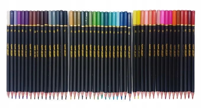 KREDKI OŁÓWKOWE PROFESJONALNE MIĘKKIE DO RYSOWANIA ZESTAW KREDEK 46 W ETUI zdjęcie 10