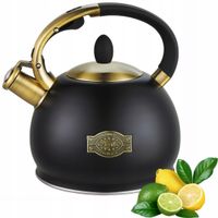 Czajnik tradycyjny stalowy Kamille 2,7 l czarny