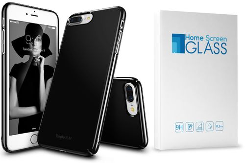 ETUI JET BLACK RINGKE SLIM IPHONE 7 PLUS + SZKŁO na Arena.pl