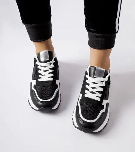 Czarne ozdobne sneakersy Camuzzoni 41 na Arena.pl