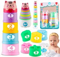 ZABAWKA DO KĄPIELI PŁYWAJĄCA ZRĘCZNOŚCIOWA DO WANNY SORTER KUBECZKI 10w1