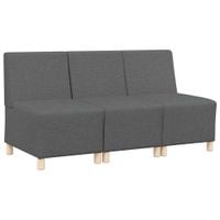 Modułowa sofa bez podłokietników 3 pcs ciemno szary