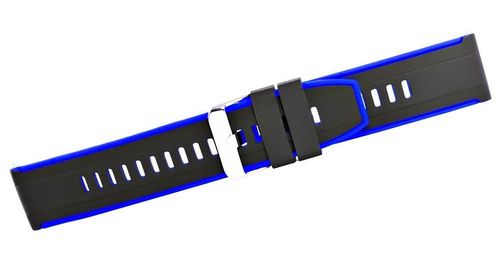 Pasek silikonowy CZARNO-GRANATOWY U22-22-3 na Arena.pl