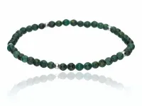 SREBRNA BRANSOLETKA NA ŻYŁCE NATURALNA JADEIT AFRYKAŃSKI KAMIEŃ OBFITOŚCI