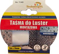 TAŚMA MONTAŻOWA DO LUSTER T-345 TECHNICQLL 5M/19MM
