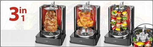 Grill do Kurczaka OPIEKACZ DO KEBABA Pionowy Obrotowy SZASZŁYKI ROŻEN na Arena.pl