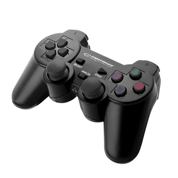 BEZPRZEWODOWY GAMEPAD PAD PC/PS3 WIBRACJA CZARNY zdjęcie 2