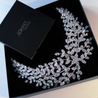 Ozdobny stroik opaska ślubna BŁYSZCZĄCA SWAROVSKI