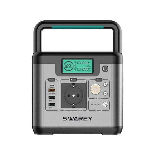 POWER BANK GENERATOR SOLARNY SWAREY 518Wh type C PD 65W+100W SOLAR na Arena.pl