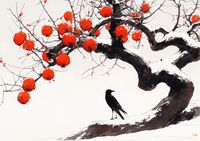 Plakat 84x59,5cm Kruk przy Drzewie