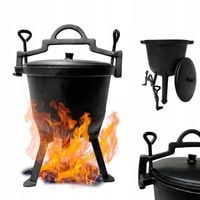 Kociołek myśliwski żeliwny 11L garnek ognisko grill