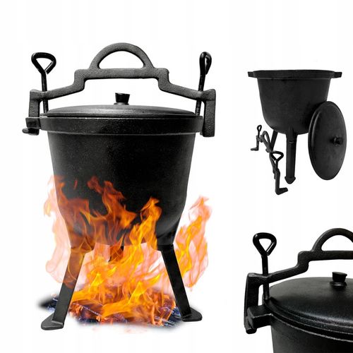 Kociołek myśliwski żeliwny 11L garnek ognisko grill na Arena.pl