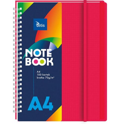 KOŁOZESZYT A4 100K PP CZERWONY TETIS na Arena.pl