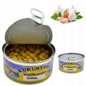 Kukurydza wędkarska w puszce przynęta zanęta 125 g aromat Czosnek