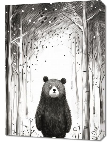 Obraz 50x70cm Ciekawski Miś zdjęcie 1