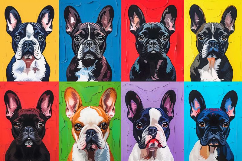 Plakat 60x40cm Buldogi Francuskie zdjęcie 1