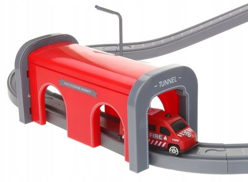 KOLEJKA ELEKTRYCZNA TORY POJAZDY MOSTY DOMKI POCIĄG WAGONY 92 elementów na Arena.pl