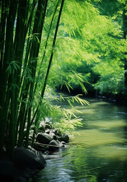 Plakat 68x98cm Spokój Bambusów zdjęcie 1