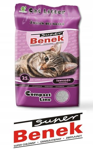 Super Benek Compact Lawenda 25L Active żwirek na Arena.pl