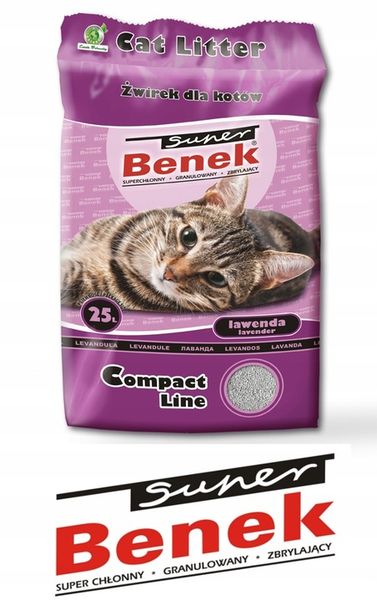 Super Benek Compact Lawenda 25L Active żwirek zdjęcie 8